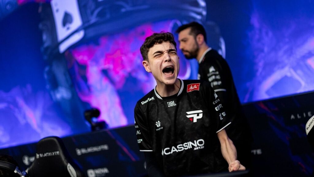 Juegaesports - snow, de paiN Gaming, celebrando su victoria frente a FURIA.