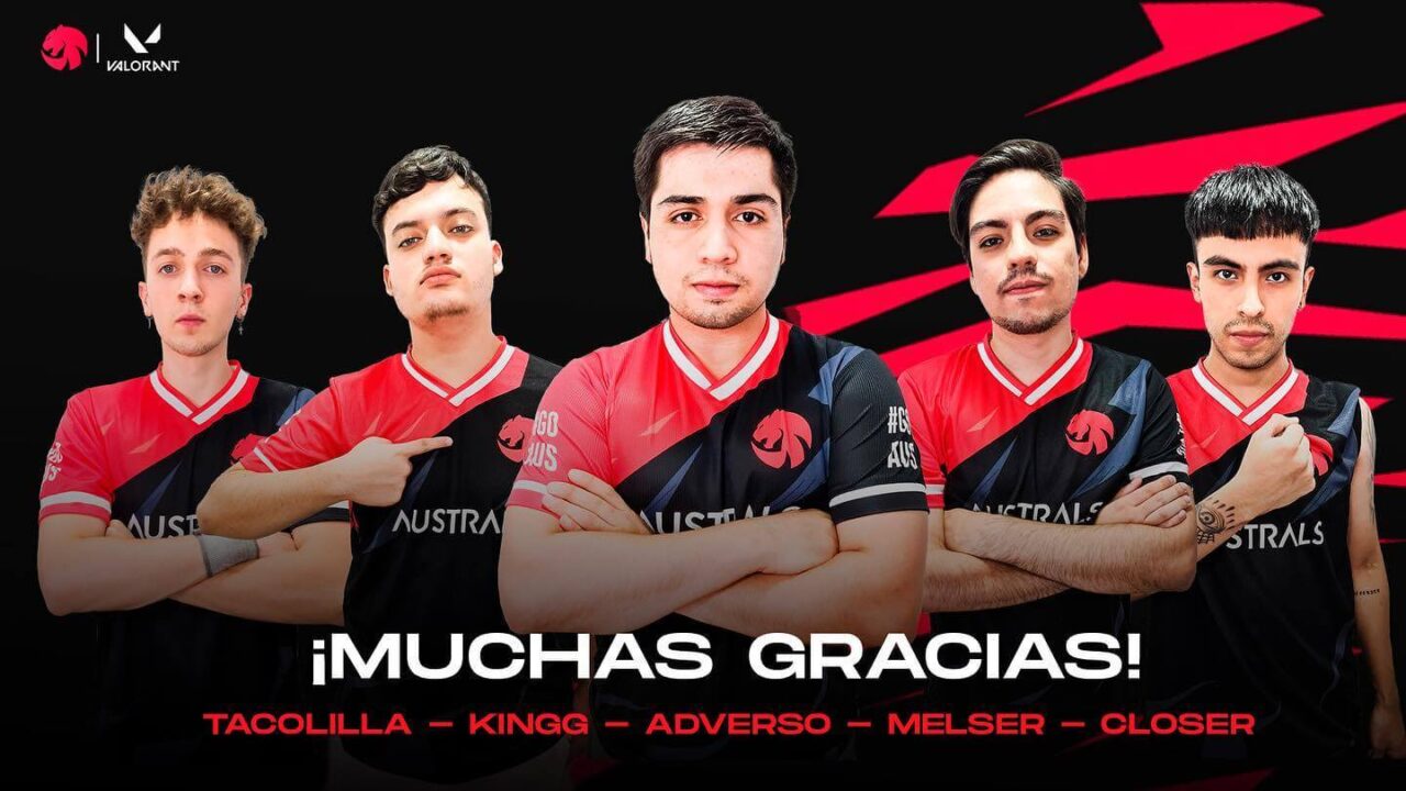 Juegaesports Australs Valorant adverso tacolilla kingg melser closer