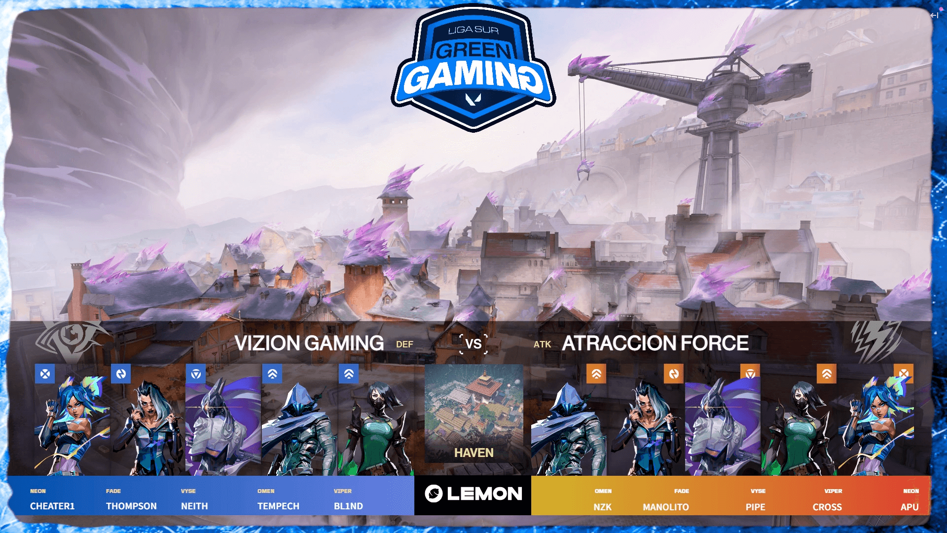 Juegaesports Liga Green Gaming Sur Attraction Force vs Vizion Gaming